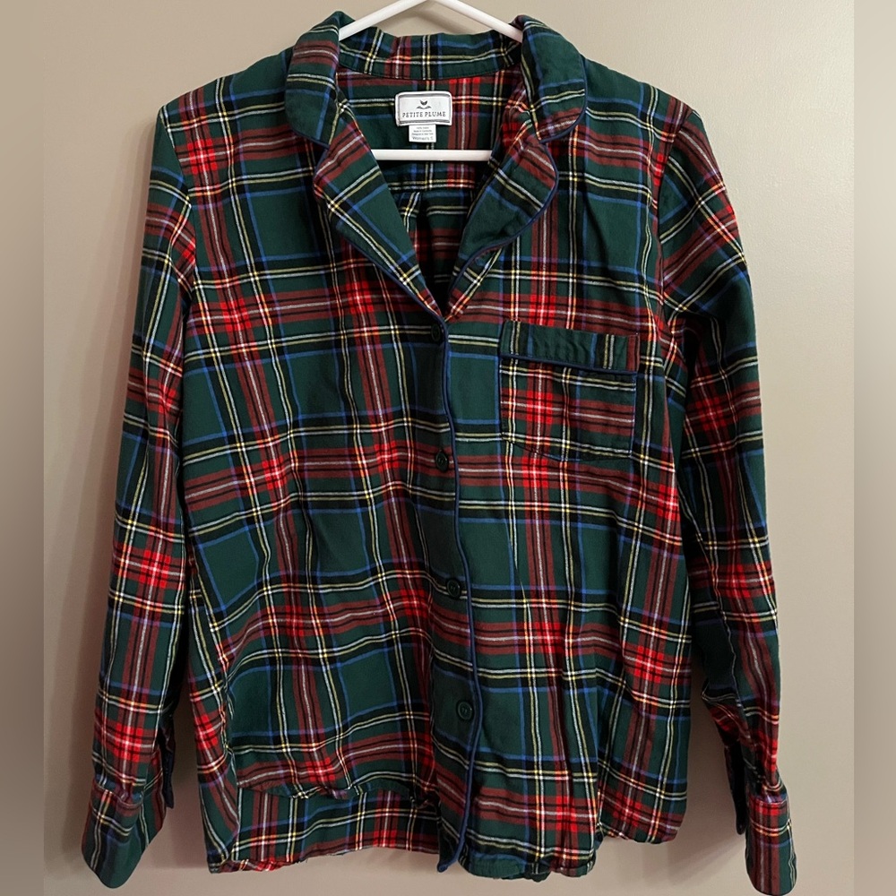 Petite Plume Brushed Twill Pajama Set Kensington Tartan - Picture 3 of 8